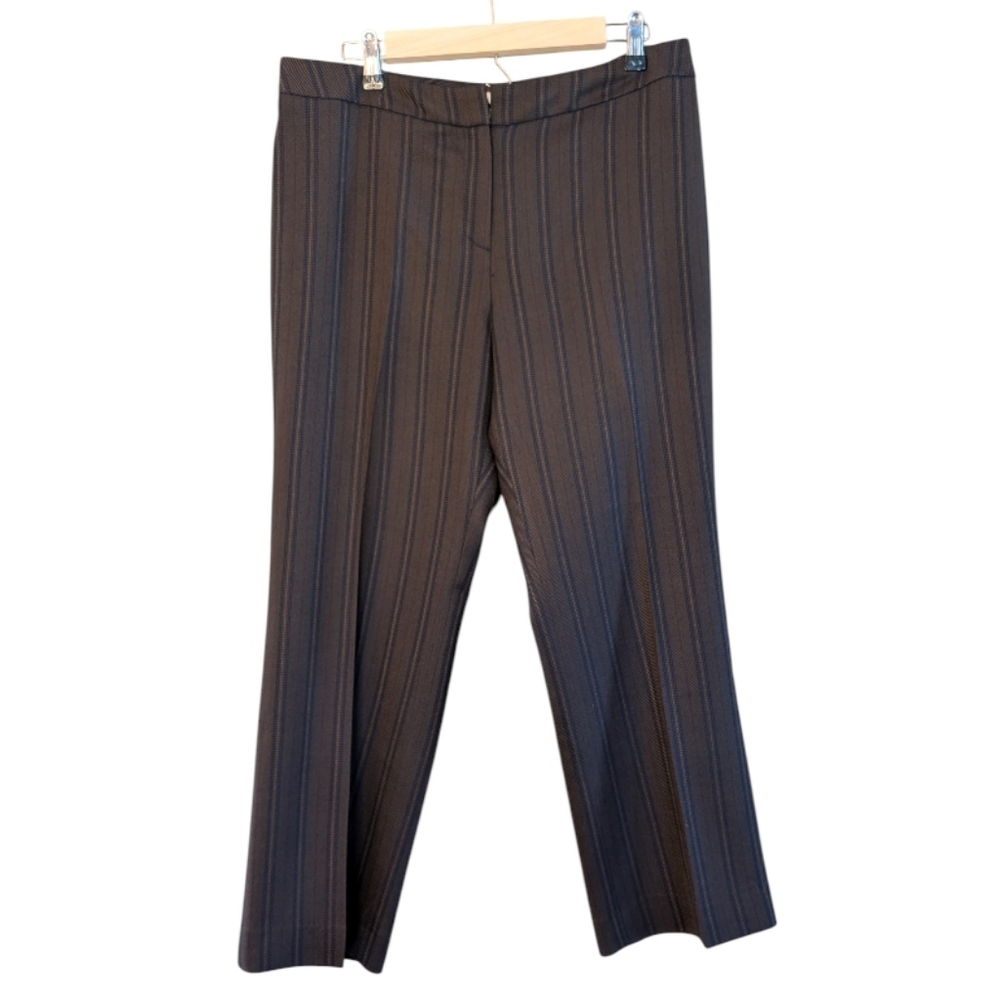 Vintage Pendleton classic brown pinstripe wool Seasonless trouser size 12 preppy